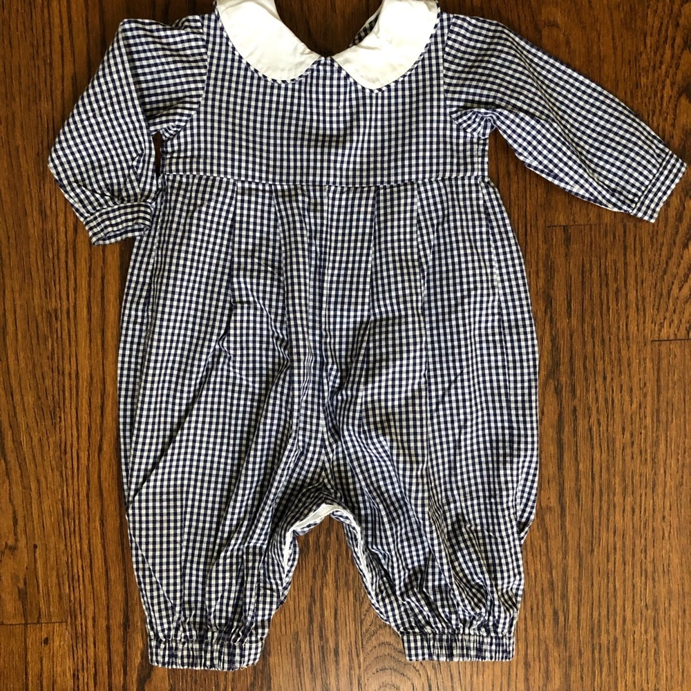 Kate and Libby Navy Gingham Longall